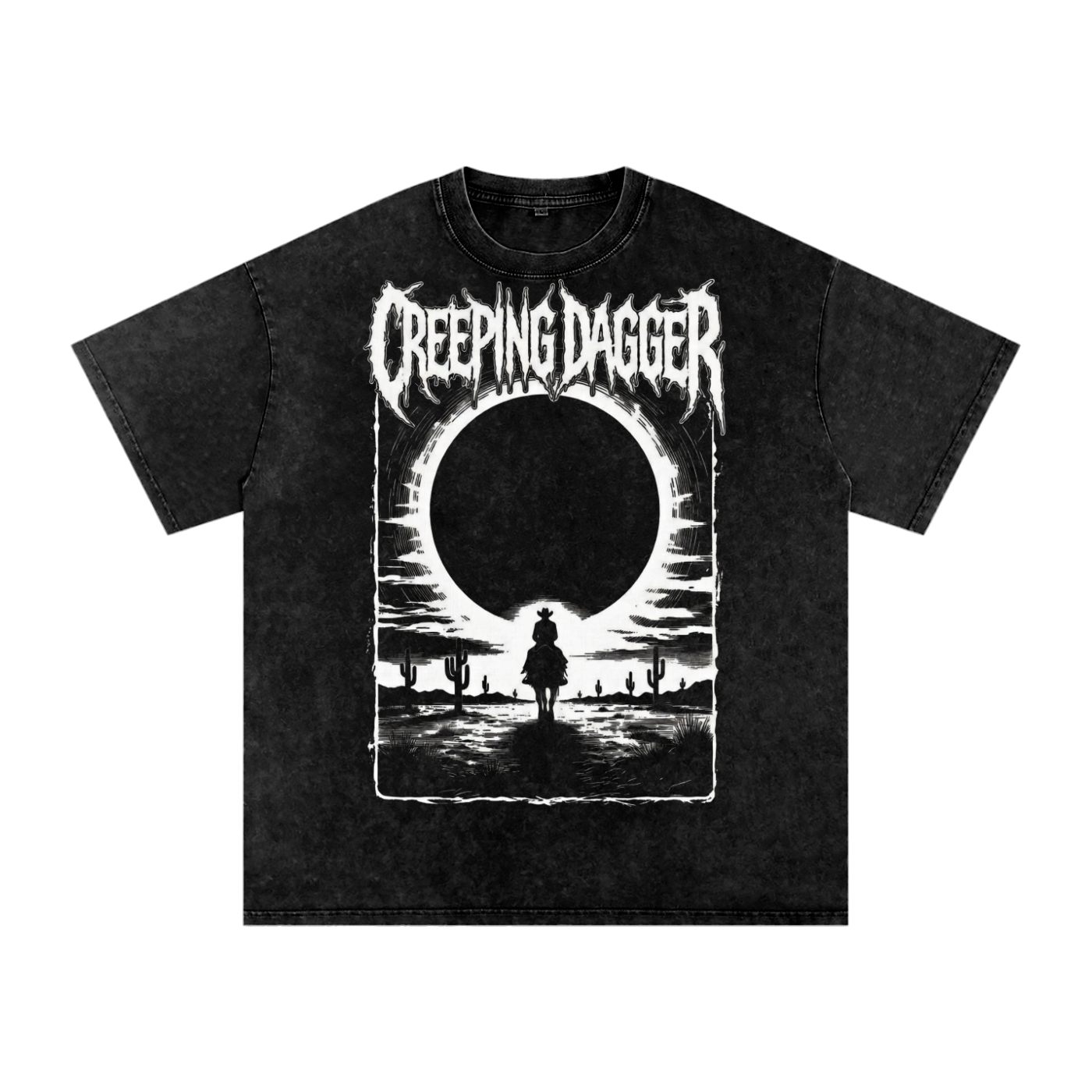 Lone Rider Snow Washed Oversized Tee
