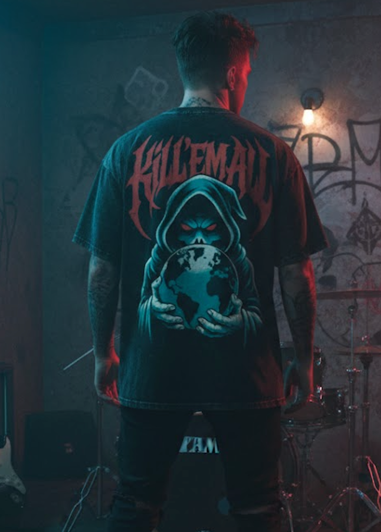 Kill 'Em All Snow Washed Oversized Tee