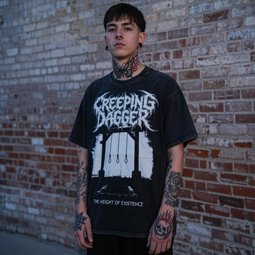 The Gallows Snow Washed Oversized Tee