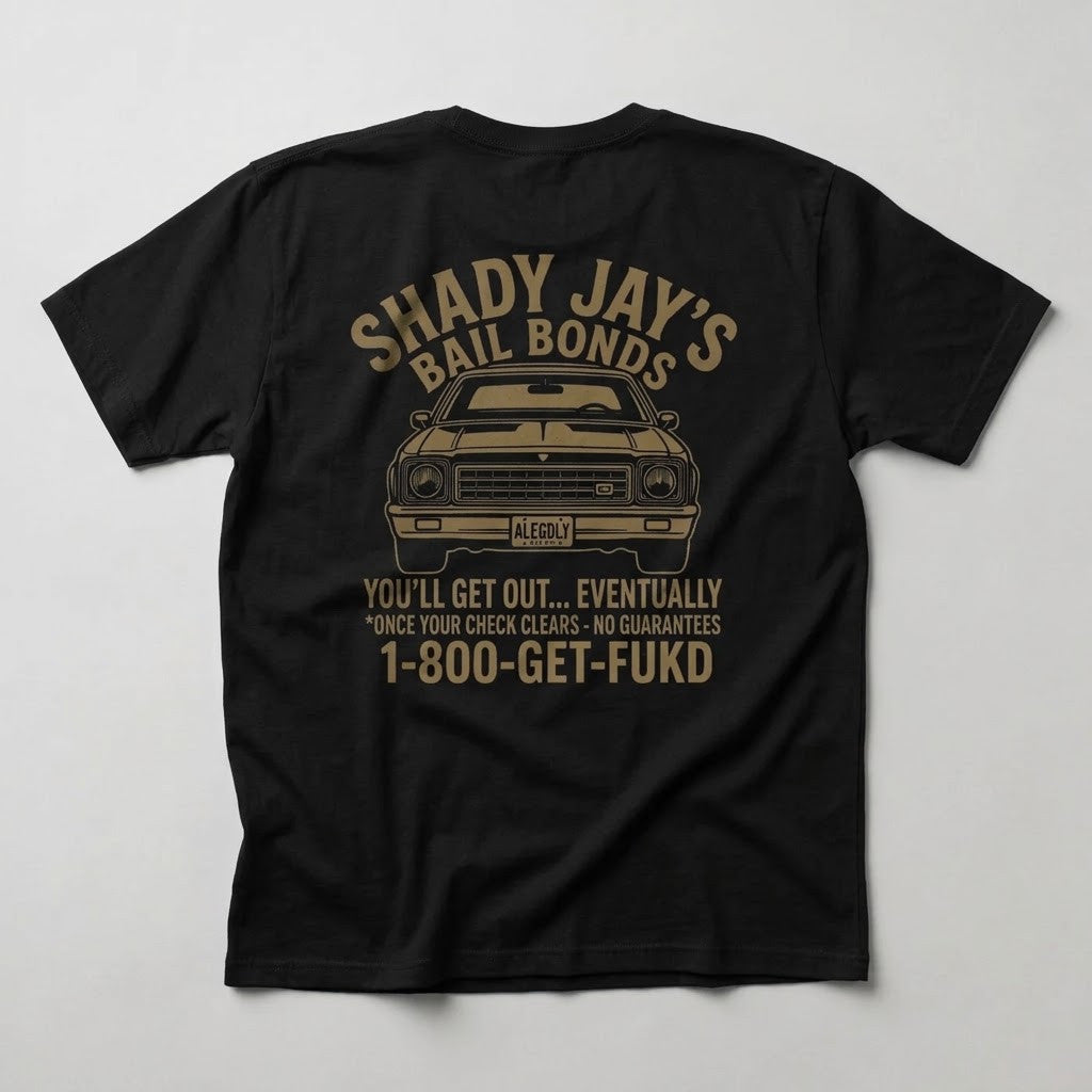 Shady Jay's Bail Bonds Tee — back